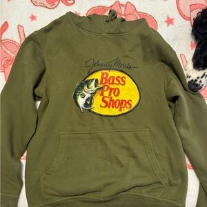Bass Pro Shops Olive Green Hoodie with Logo